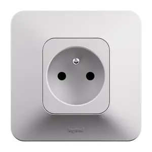 Lot de 5 prises de courant encastrables 2P+T blanc mat NEPTUNE IP20