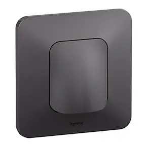 Interrupteur ou va-et-vient Neptune 10A noir, bornes automatiques, Legrand