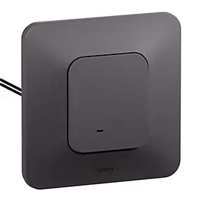 Interrupteur ou va-et-vient Neptune 10A noir lumineux avec voyant, bornes automatiques, Legrand