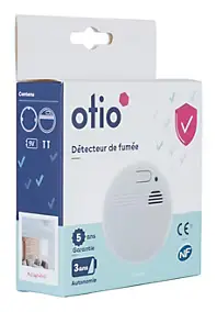 Détecteur de fumée Otio autonomie 3 ans