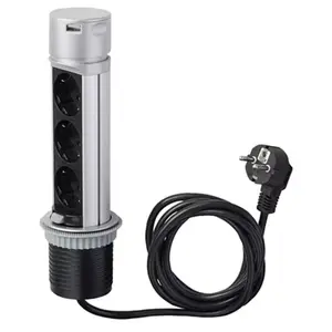 Bloc encastrable 3 prises + 2 USB