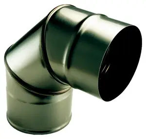 Coude simple en Inox brillant - Ø 125 mm 90 °