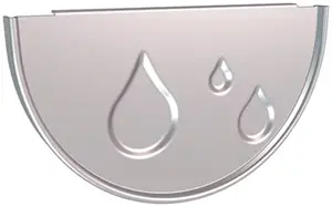Fond de gouttière simple à souder de 25, en zinc