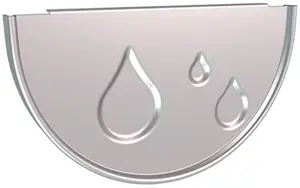 Fond de gouttière simple à souder de 33, en zinc