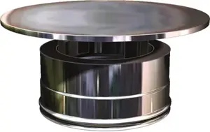 Chapeau simple en inox - Diamètre : 150 mm