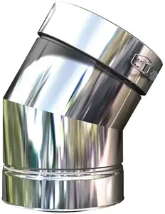 Coude simple en inox 30° - Diam : 150 mm