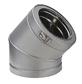 Elément de coude ø 150 mm x 45° Poujoulat