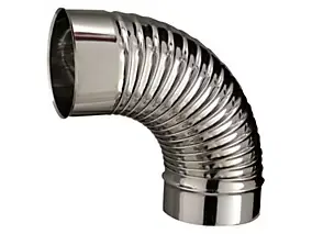 Coude plissé soudé 90° ø150 mm Poujoulat