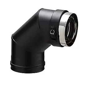Coude 90° x 80-130 PGI RAL 9030 Poujoulat