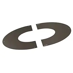 Plaque de propreté étanche inox ø150 mm, 0 à 10° noir Poujoulat