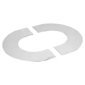 Plaque de propreté inox ø100/150 mm, 30° blanc Poujoulat