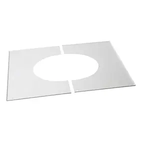 Plaque de distance de sécurité étanche rampant ø100 mm blanc Poujoulat