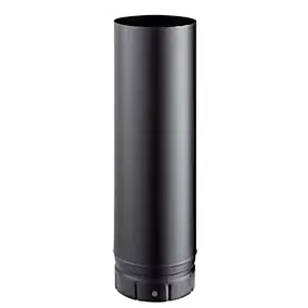 Tuyau de poêle à bois émaillé Noir Mat 500 mm Poujoulat x ø80 mm Poujoulat