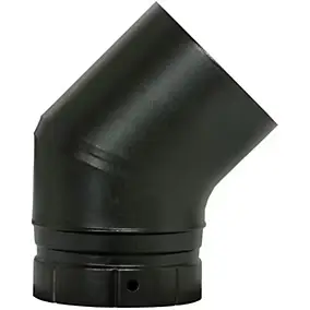 Coude émaillé segmenté Noir 45° x ø80 Poujoulat