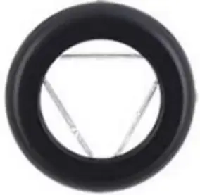 Rosace émaillé Noir Mat ø80 mm Poujoulat