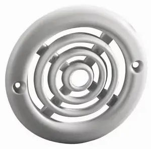Grille ronde universelle en plastique à encastrer - Ø : 100 mm