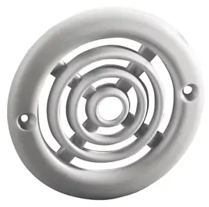 Grille ronde universelle en plastique à encastrer - Ø : 125 mm