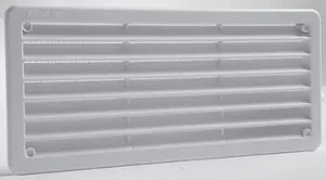 Grille PVC encastrable rectangulaire blanc - 270 x 120 mm