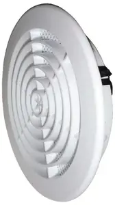 Grille PVC ronde blanche - Ø 100/110 mm