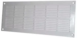 Grille PVC plate blanche - 251 x 108 mm