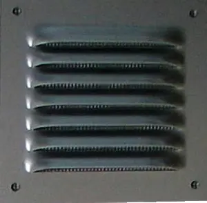 Grille à persiennes carrée aluminium - 100 x 100 mm