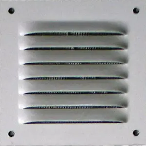 Grille métal carrée alu blanc - 100 x 100 mm