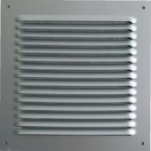 Grille d'aération grise en alu 190 x 190 mm