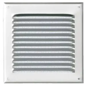 Grille à persiennes en alu anodié - 240 x 240 mm