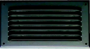 Grille à persiennes en alu anodisé - 190 x 100 mm