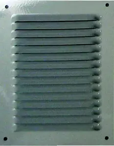 Grille à persiennes alu blanc - 140 x 190 mm