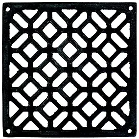 Grille de ventilation des cheminées fonte noir 150 x 150 mm Autogyre
