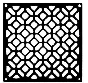 Grille de ventilation des cheminées fonte noir 200 x 200 mm Autogyre