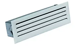Grille de décompression à lamelles avec précadre blanc 195 x 60 Autogyre