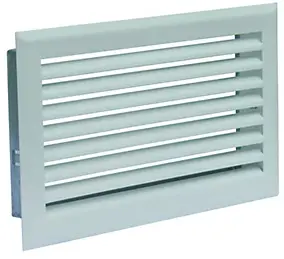 Grille de cheminée avec précadre blanc 345 x 195 mm Autogyre