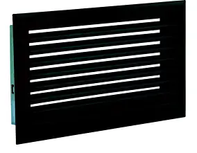 Grille de cheminée avec précadre noir 345 x 195 mm Autogyre