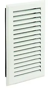 Grille de cheminée avec précadre blanc 195 x 345 mm Autogyre