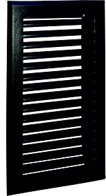 Grille de cheminée avec précadre noir 195 x 345 mm Autogyre