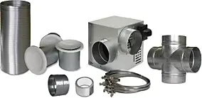 Kit récupérateur d'air chaud 3 bouches, 400 m³/h, Autogyre