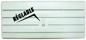 Grille d'aération PVC Autogyre blanche réglable 245 x 245 mm