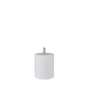 Pied de lit cylindrique en hêtre blanc Bar Plus H. 8 x Ø6,8 cm