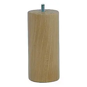 Pied de lit cylindrique H. 150 mm x ø70 mm verni