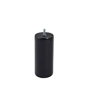 Pied de lit cylindrique en hêtre noir Bar Plus H. 15 x Ø6,8 cm