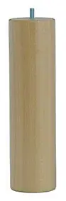 Pied de lit cylindrique H. 250 mm x ø70 mm verni