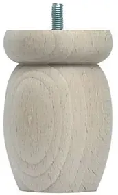 Pied de lit boule H. 100 mm x ø68 mm brut