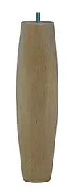 Pied de lit olive H. 250 mm x Ø 68 mm verni