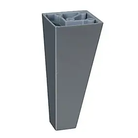 Pied de canapé gris aluminium H. 100 x 45x45 cm