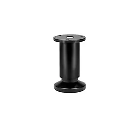 Pied de lit réglable en aluminium noir Bar Plus H. 10 / 11,5 x L. 5,8 cm