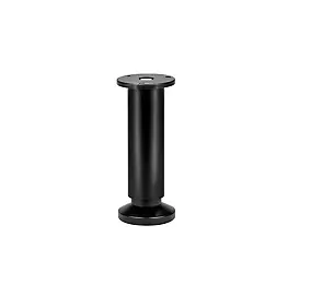 Pied de lit réglable en aluminium noir Bar Plus H. 15 / 16,5 x L. 5,8 cm