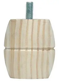 Pied de meuble model 24 H. 60 mm x ø 52 mm pin brut