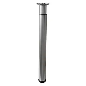 Pied métal réglable aluminium brossé ø76 mm Bar Plus